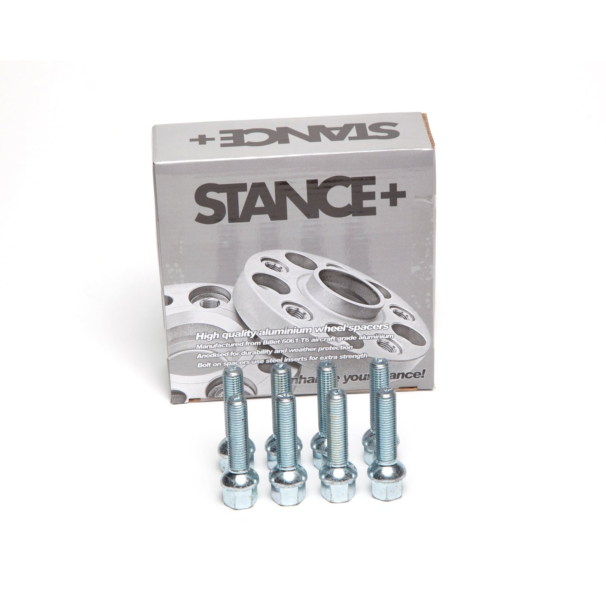 M12x1.5mm R12 Radius 17mm Hex Chrome Wheel Bolts - STANCE+