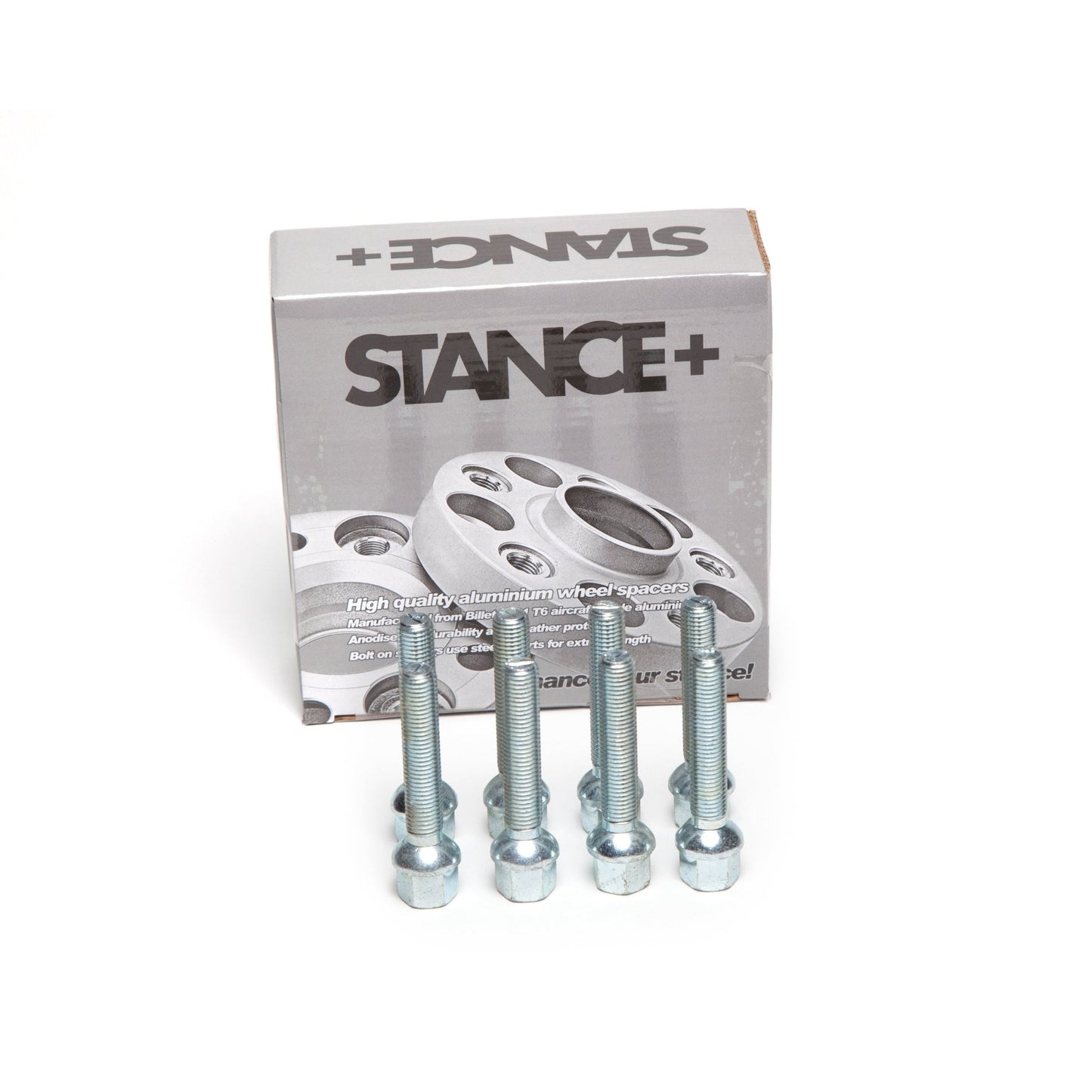 M12x1.5mm R12 Radius 17mm Hex Chrome Wheel Bolts - STANCE+