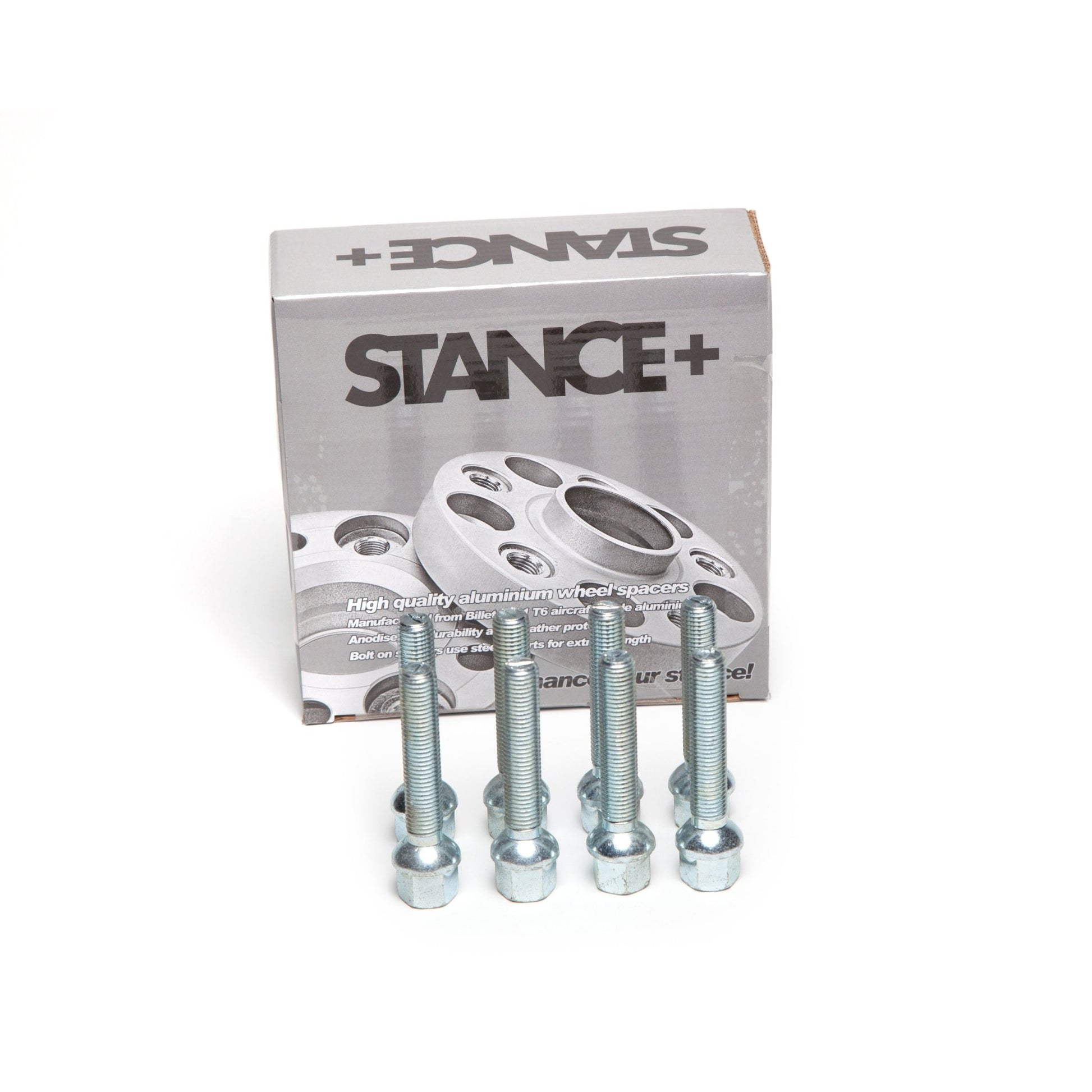M12x1.5mm R12 Radius 17mm Hex Chrome Wheel Bolts - STANCE+