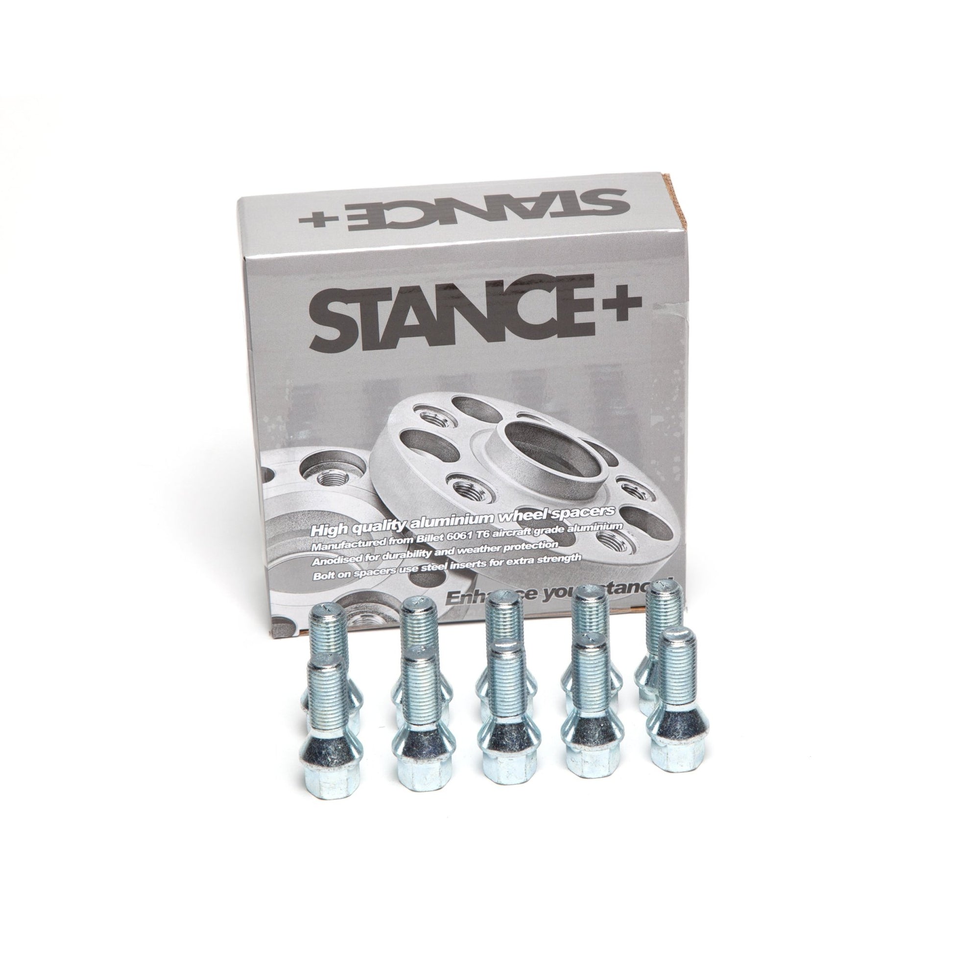 M14x1.25mm 60 Degree Tapered 17mm Hex Chrome Wheel Bolts - STANCE+
