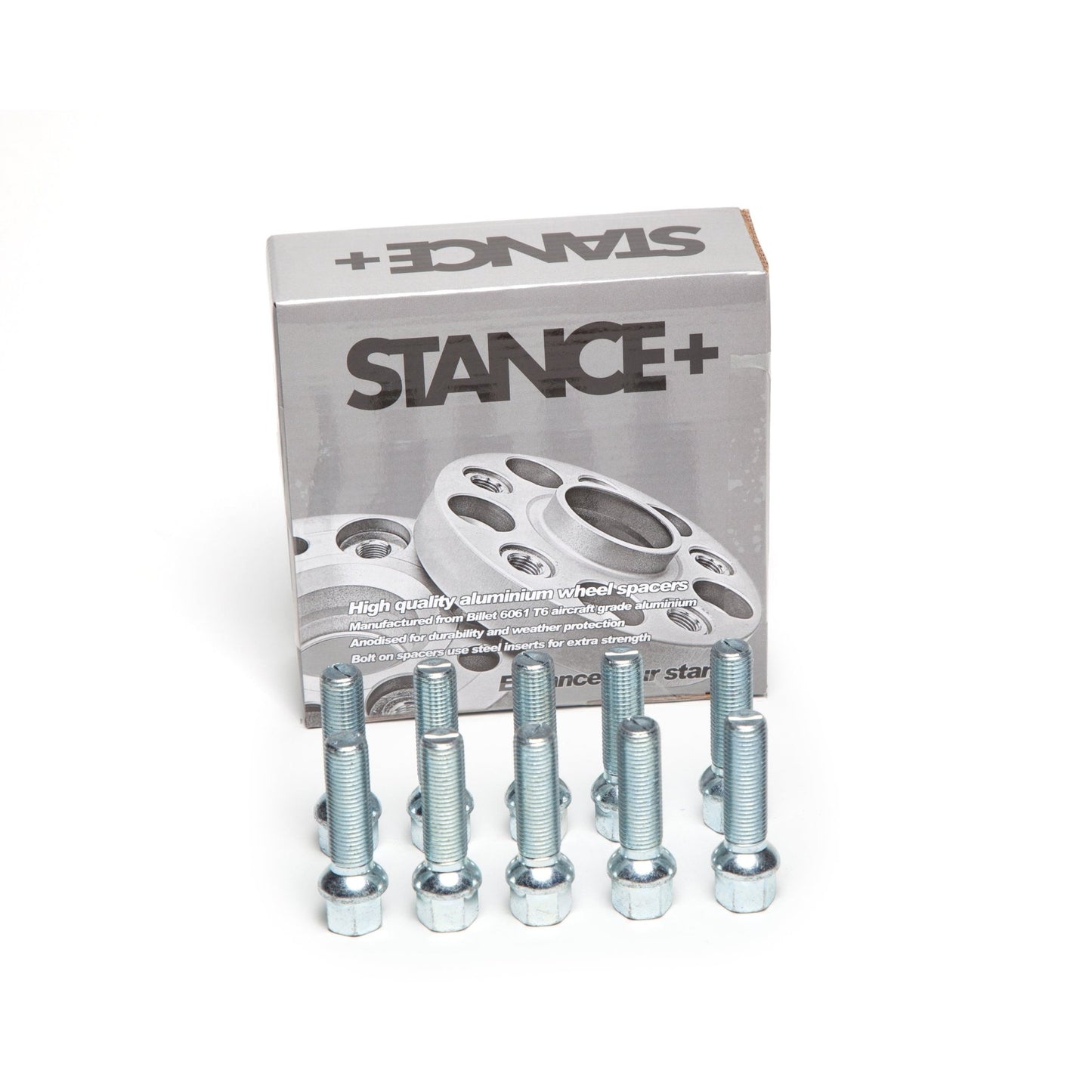 M14x1.5mm R12 Radius 17mm Hex Chrome Wheel Bolts - STANCE+