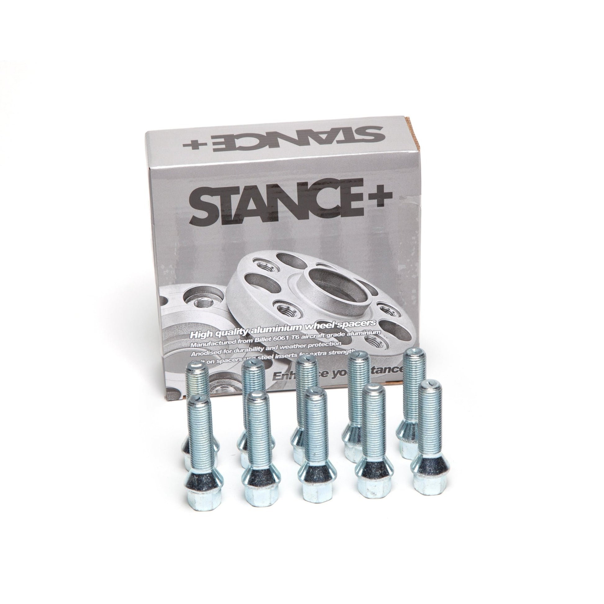 M14x1.5mm 60 Degree Tapered 17mm Hex Chrome Wheel Bolts - STANCE+