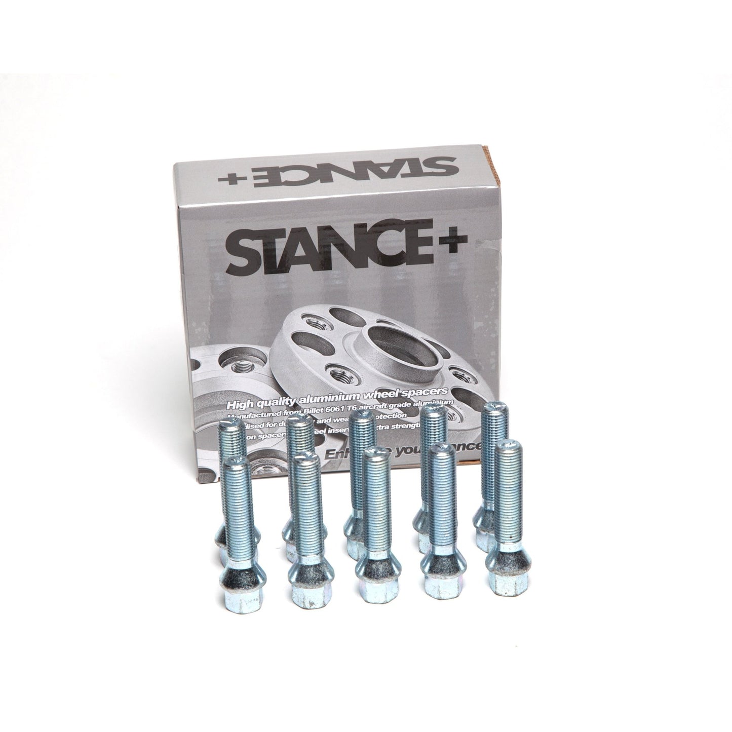 M14x1.5mm 60 Degree Tapered 17mm Hex Chrome Wheel Bolts - STANCE+